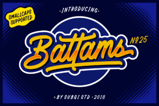 Battams Font: A Bold Script for Handmade Labels & Cards