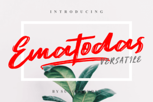 Ematodas Typeface: A Bold Brush Font for Web Headers