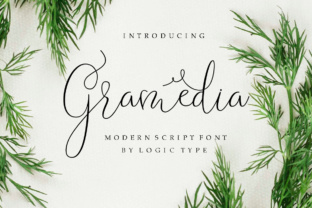 Gramedia Font: Elegant Script for Handmade Brands