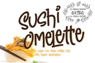 Sushi Omelette: A Playful Display Font for Web Design