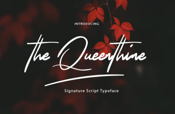 The Queenthine: An Elegant Signature Typeface for Editorial Design